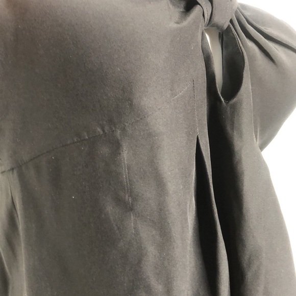 Cynthia Cynthia Steffe Black Tie Neck Silk Cocktail Dress Size 6 - Picture 15 of 15